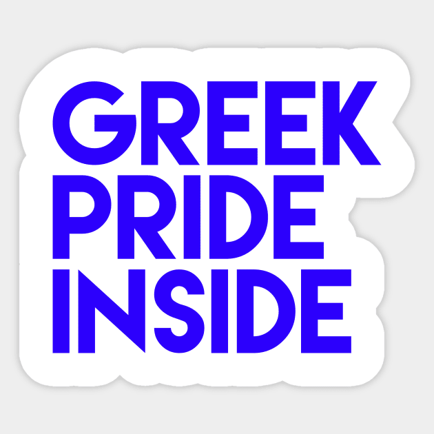 Greek Pride Inside Sticker by MessageOnApparel